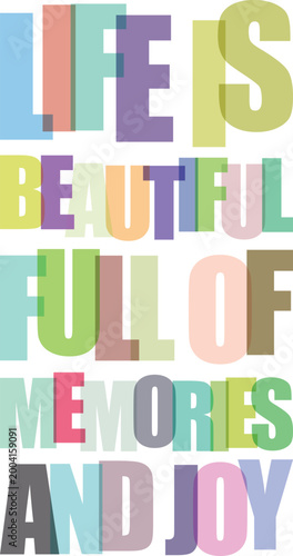Bilde på lerret Inspirational typography poster with courage and brave text, colorful motivation