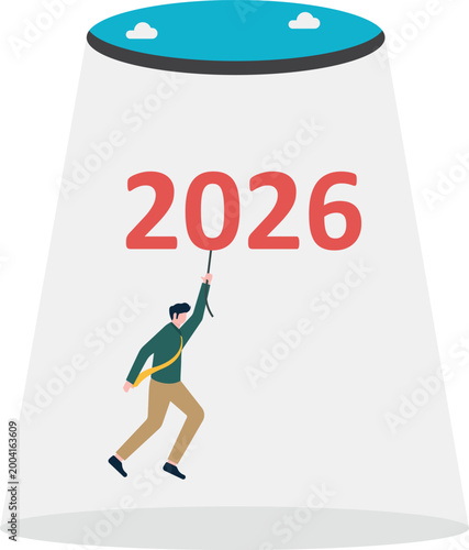 Professional abducted by UFO with year 2026