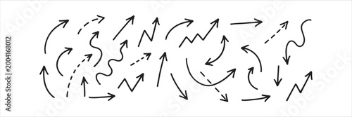 Collection of black arrows