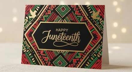 Abstract Juneteenth Background Red Black Green Gradient Modern Texture Freedom Celebration Design