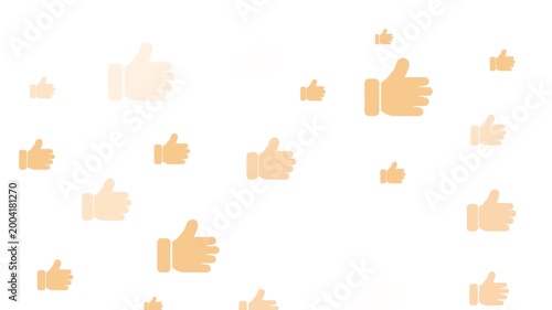seamless pattern with hand like subscribe