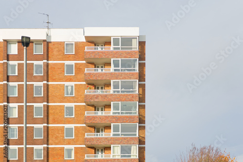 Photos A traditional mid 20th century block of flats in the UK
