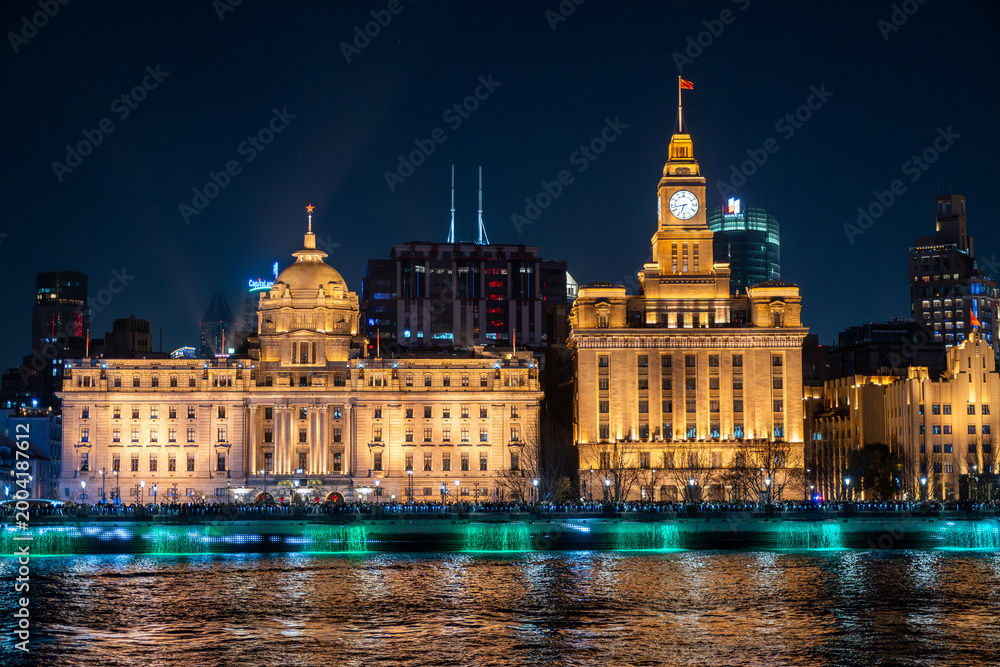 Fototapeta premium shanghai skyline at night