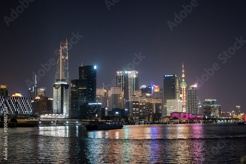 Photography shanghai skyline at night