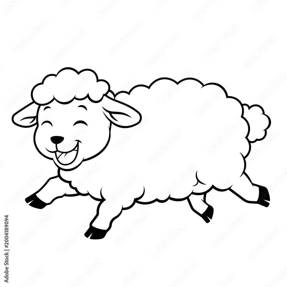 Obraz premium Vector illustration of sheep