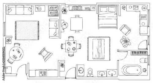 Discover the ingenious design of this compact living space featuring a well appointed kitchen dining area cozy bedroom comfortable lounge and a refreshing bathroom perfect for urban dwelling and