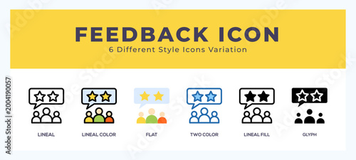 Feedback icon for web. mobile apps and ui.