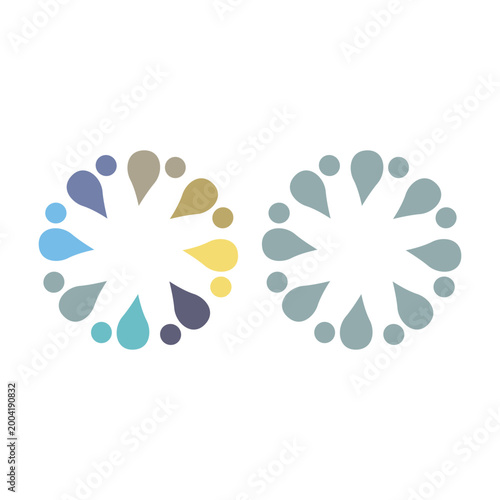 PEOPLE COMMUNITY SIGN SYMBOL LOGO VECTOR
