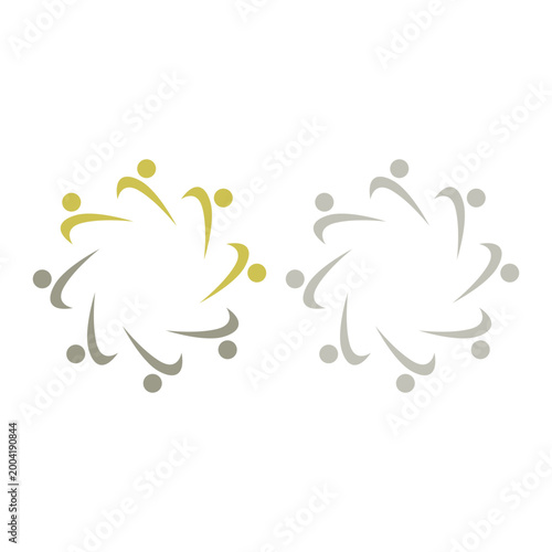 PEOPLE COMMUNITY SIGN SYMBOL LOGO VECTOR