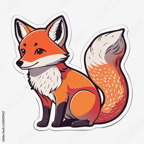 Cute Cartoon Fox Sticker
