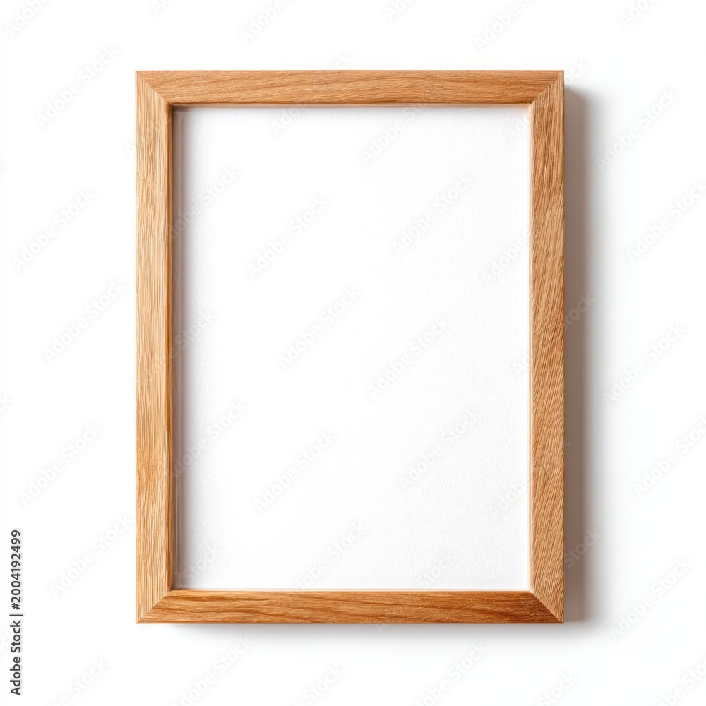 Obraz premium Wooden picture frame isolated on white background