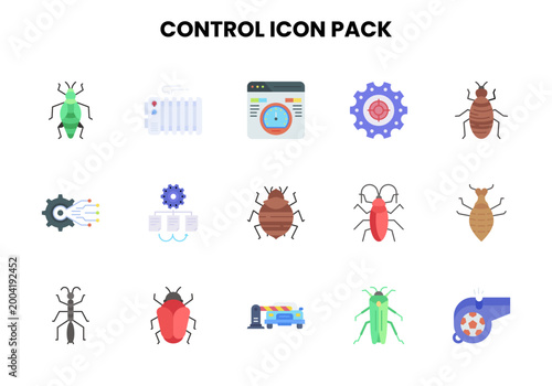 Control Flat Set Icons Pack