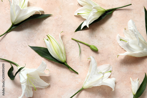Composition with white lily...