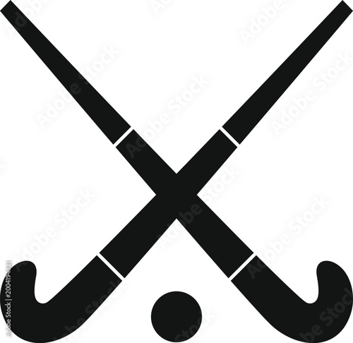 Photos field hockey sticks crossed icon sport game symbol eps vector file