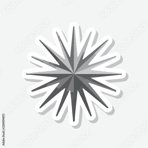 Stylized Starburst or Compass Rose Icon