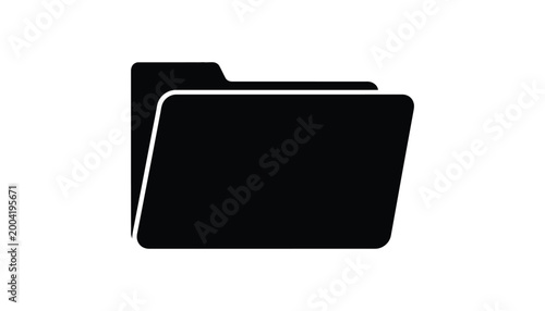 Black folder file organizer symbol