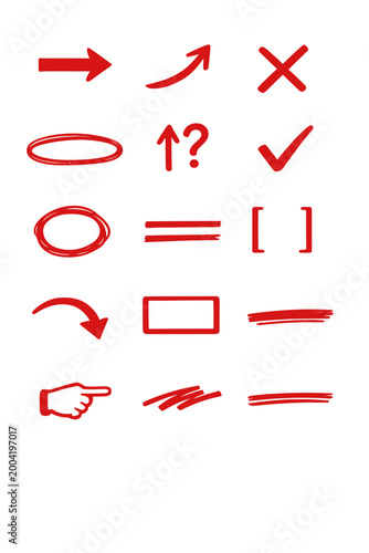 Image simple arrow highlight circle symbols marker generation underline arrows icon vector