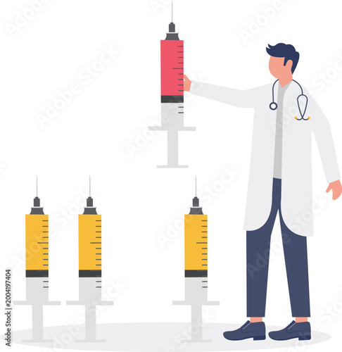 Professional doctor preparing medical vaccinations