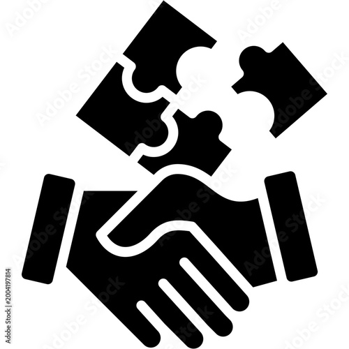 Tableau sur toile Making Deals glyph icon
