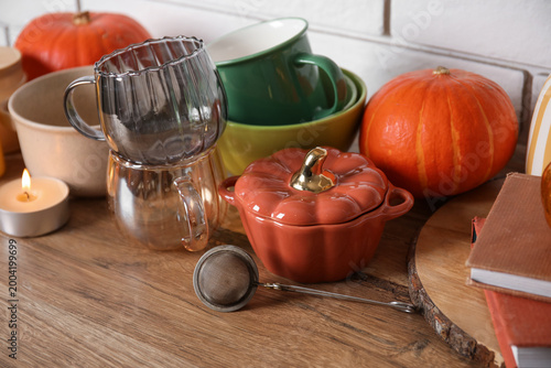 Cozy autumn kitchen still l...