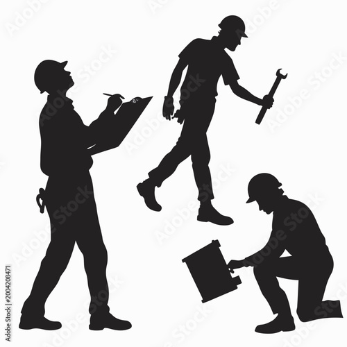 silhouettes of businessmen