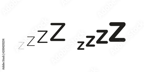 Snooze icon design pack in white and black color