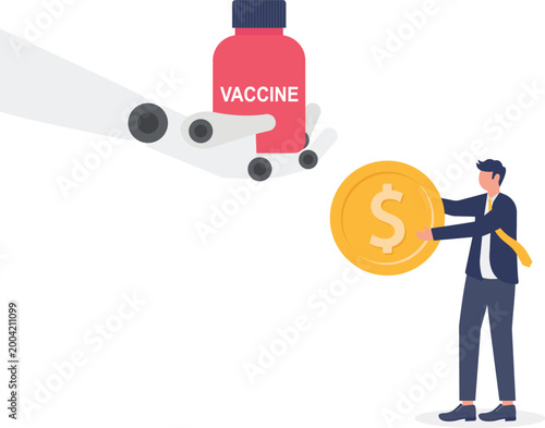 Professional receiving vaccine and money reward