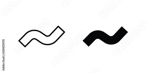 Photos Tilde icon design pack in white and black color
