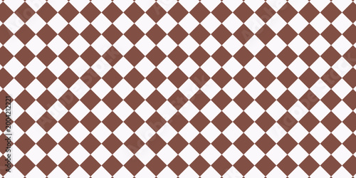 Checkered seamless pattern. Endless background. Racing flag texture. tile  white brown  chessboard pattern