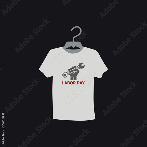 May day t shirt design, 1st may, International workers day, happy labor day, fist and bold text vector illustration, worker helmet emblem, badge, hammer icon, typography, silhouette,