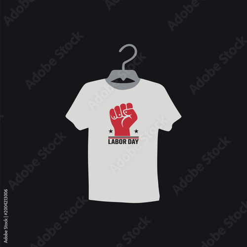 May day t shirt design, 1st may, International workers day, happy labor day, fist and bold text vector illustration, worker helmet emblem, badge, hammer icon, typography, silhouette,