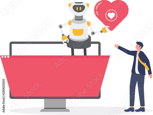AI robot and professional managing heart health