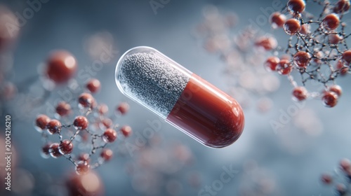 High Fidelity Visual of Macromolecule Drug Research Concept