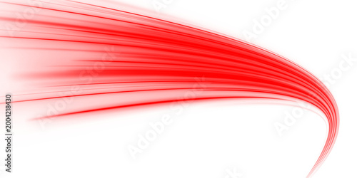 Tableau sur toile Bright red light streaks cut through futuristic darkness