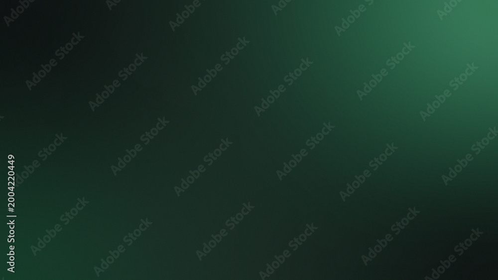 Obraz premium Dark green black emerald teal premium abstract background. Color gradient ombre blend. Soft blur fade with subtle light glow shimmer effect. Smooth fluid tones with minimal style and fine noise grain
