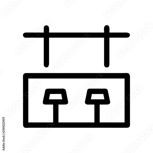 Illustration of a stylized switchboard on transparent background silhouette