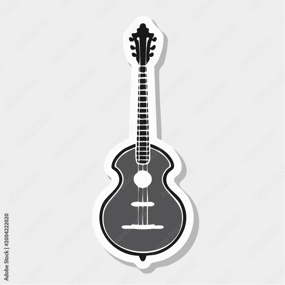 Obraz premium Stylized Illustration of a Guitar