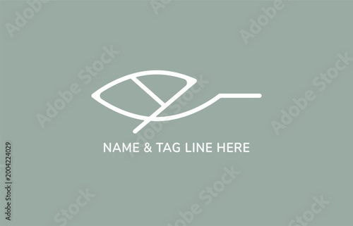 Minimal Leaf Logo Design for Modern Eco Nature related skincare or organic brands