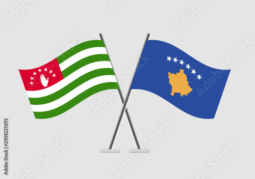 Abkhazia and Kosovo vector flags in minimal crossed perspective