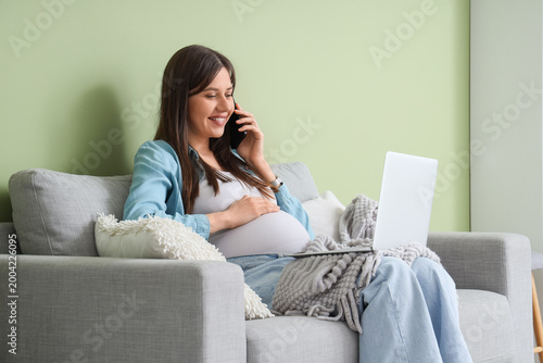 Beautiful pregnant business...