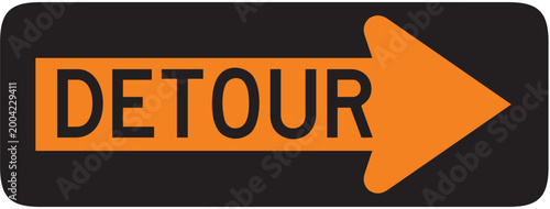 Fotografía DETOUR SIGN, ROAD SIGN