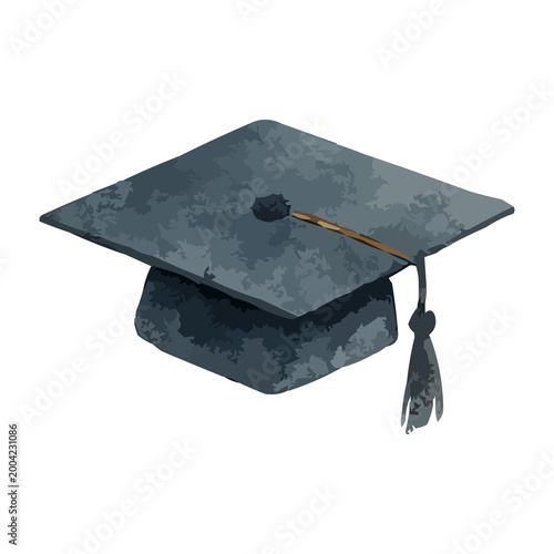 Tableau sur toile watercolor illustration of a graduation cap