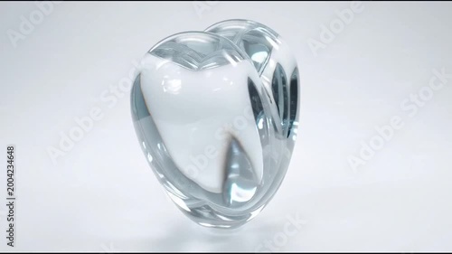 Heart Shaped Tooth Crystal Clarity