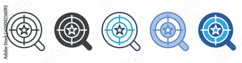 Focus icon set multiple style collection