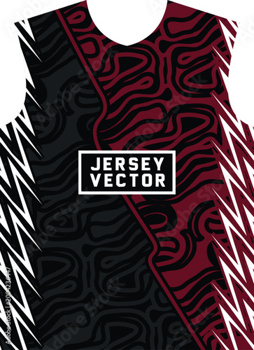 Sports Jersey Template with Abstract Pattern, Soccer, Football, Volleyball, Basketball Jersey Sublimation, Jersey Print Template Vector.