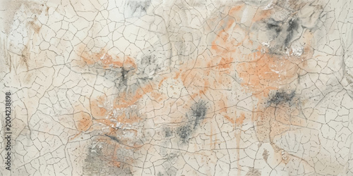 Bild auf Leinwand An abstract view of cracked surface with hints of earthy tones