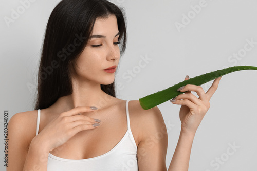 Beautiful young woman with ...