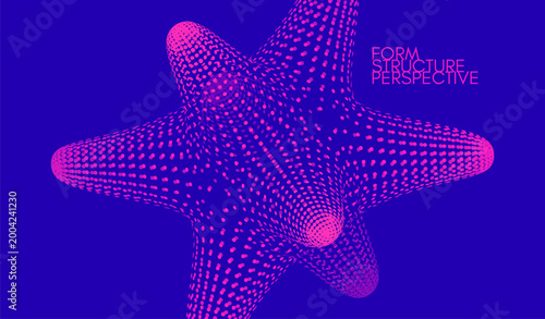 Molecule. Grid. Virus particle. Pathogen organism. Object of scientific research. Vector illustration for banner, flyer, poster, cover, brochure or presentation.