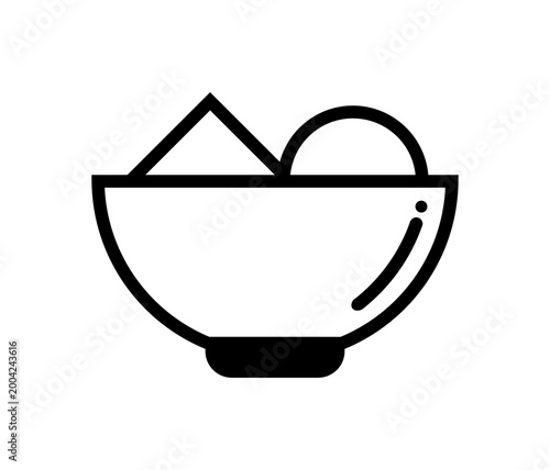 Vector illustration of food icons on a white background.