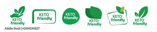 keto friendly sign on white background